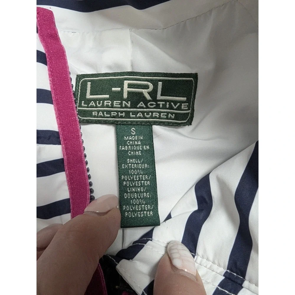 Ralph Lauren Active Windbreaker Lightweight Jacket Women's Sm Nautical EUC 1106